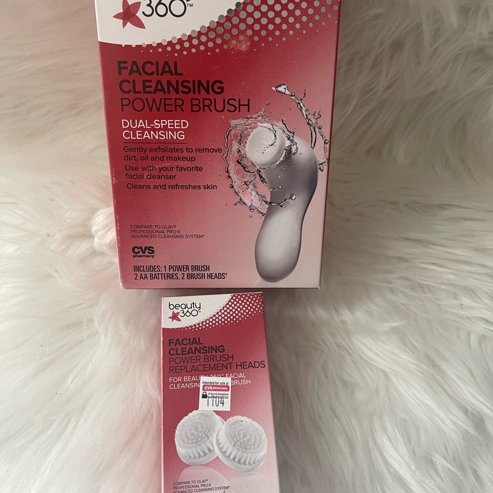 Beauty 360 Facial Cleansing Power Brush and Power Brush Head
